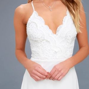 Lulu’s White Crochet Maxi Dress - BRAND NEW